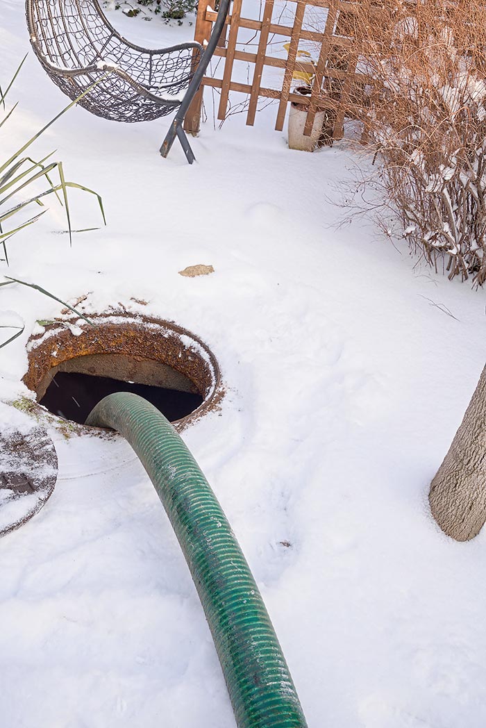 Morse Engineering and Construction - Septic Tank in Winter